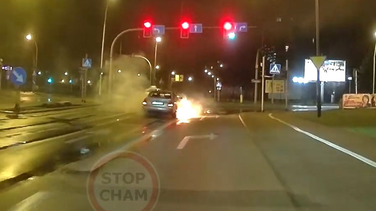 Kierowca palił gumę w Rzeszowie