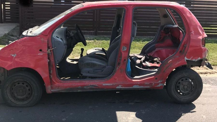 Matiz, którym poruszał się kierowca