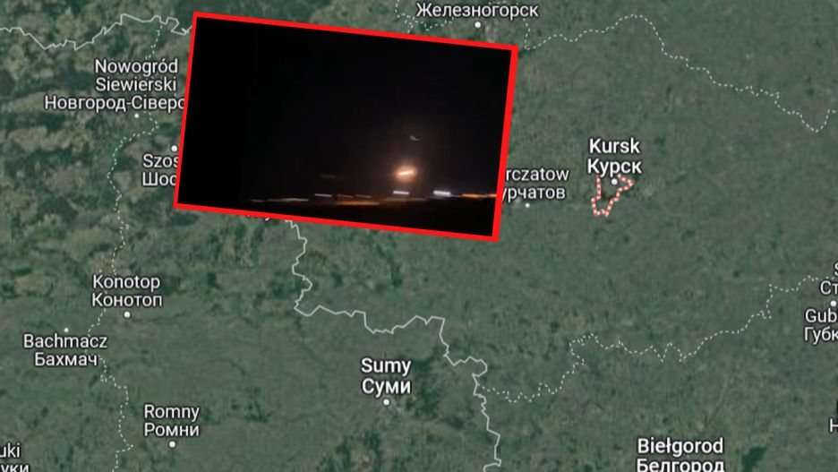 Nocny atak na Kursk w Rosji