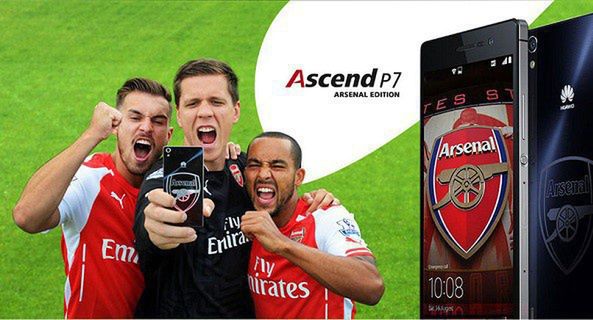Huawei Ascend P7 w barwach Arsenalu Londyn