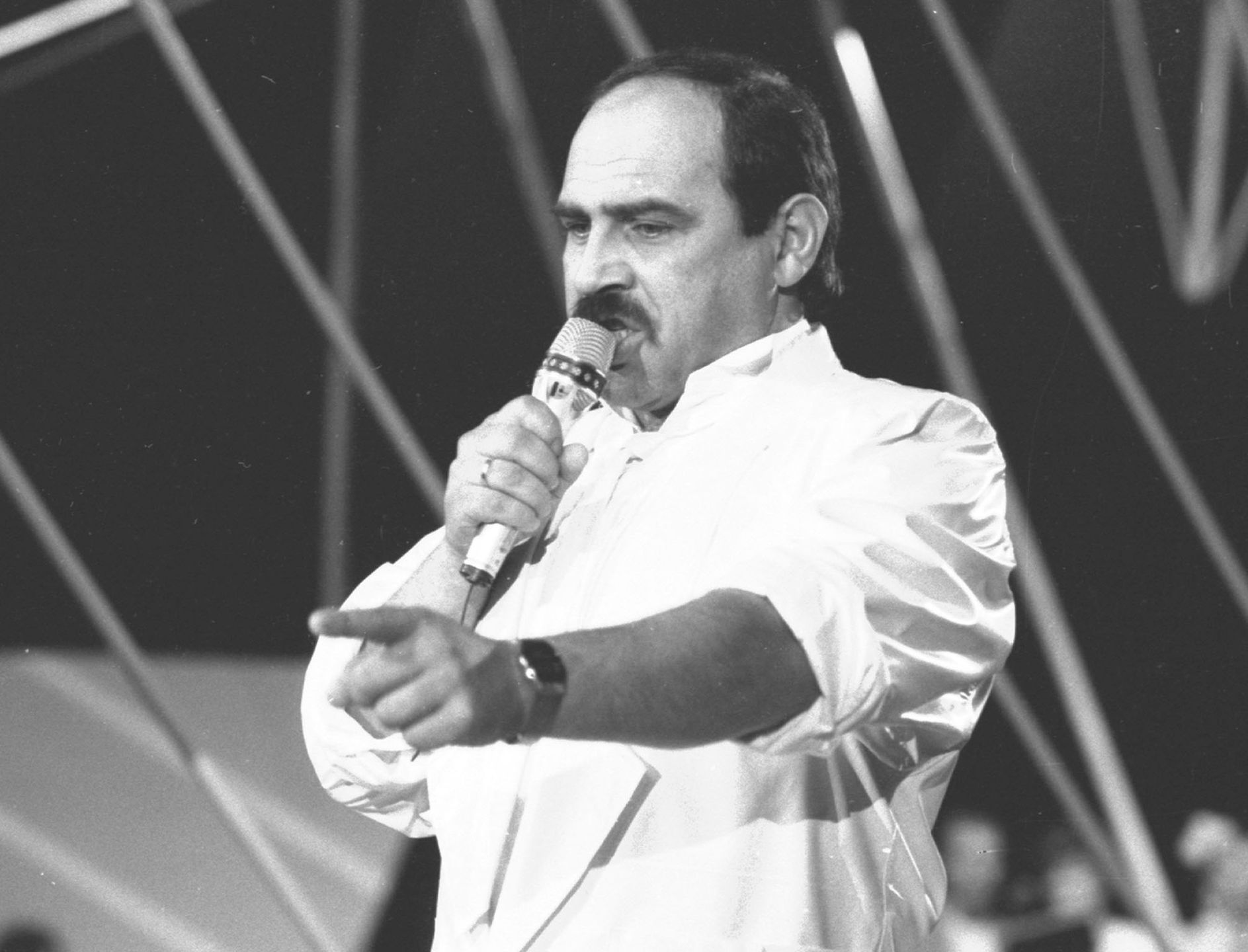 Andrzej Zaucha na festiwalu w Opolu, 1986 r.