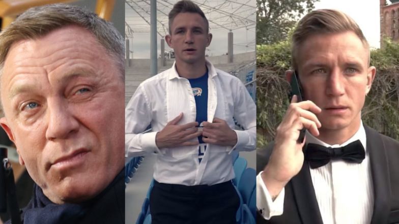 Jakub Rzeźniczak jako James Bond w spocie Wisły Płock