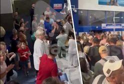 Rosjanie utknęli na lotnisku. Chaos i krzyki