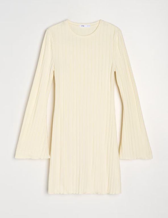 Prążkowana sukienka mini z Sinsay