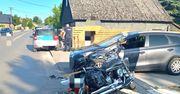 Wypadek w Kamionce. 62-letni motocyklista w szpitalu
