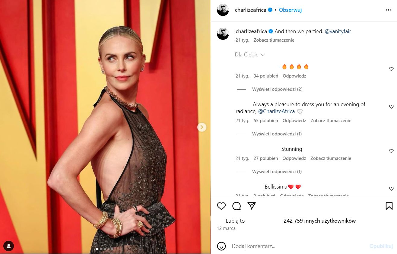 Charlize Theron może się pochwalić najpiękniejszym ciałem w Hollywood