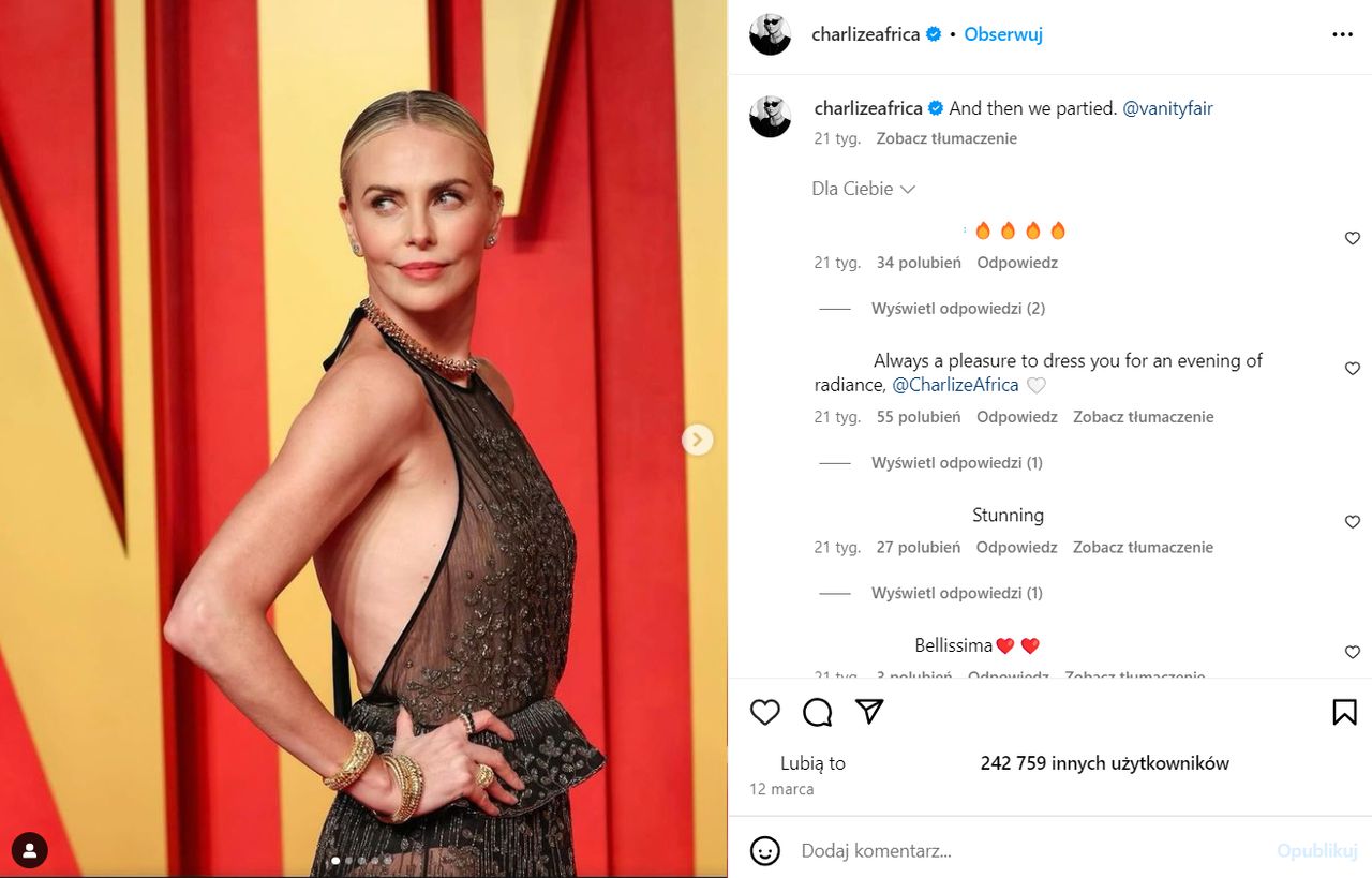 Charlize Theron może się pochwalić najpiękniejszym ciałem w Hollywood