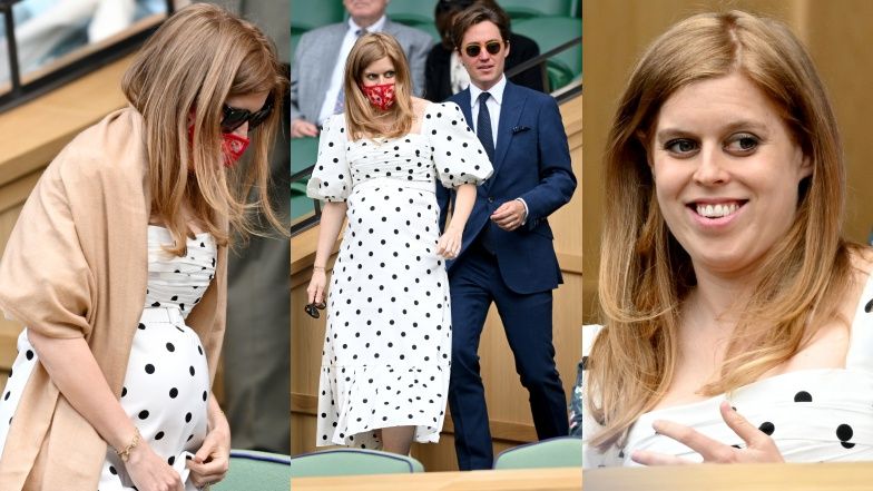 Ciężarna księżniczka Beatrycze z mężem na Wimbledonie