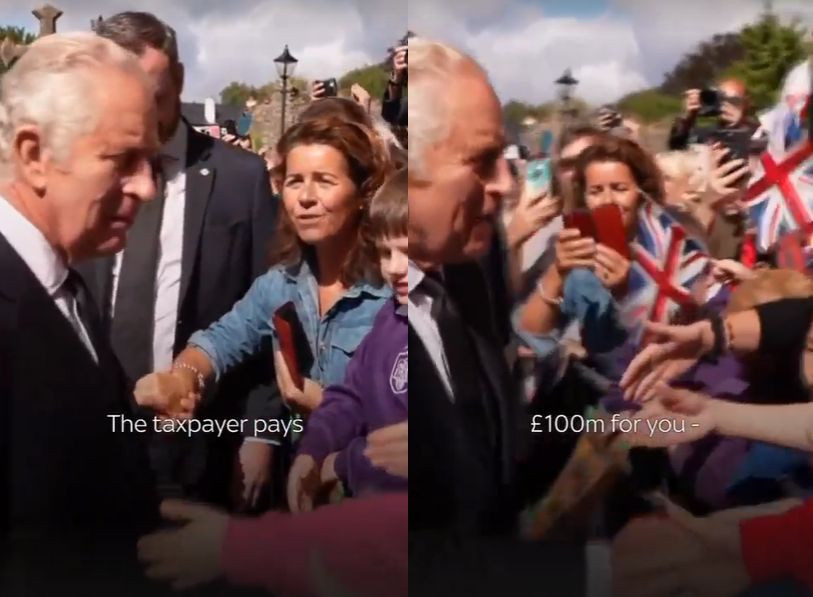 Starcie króla Karola III z przeciwnikiem monarchii. Zaskakująca reakcja