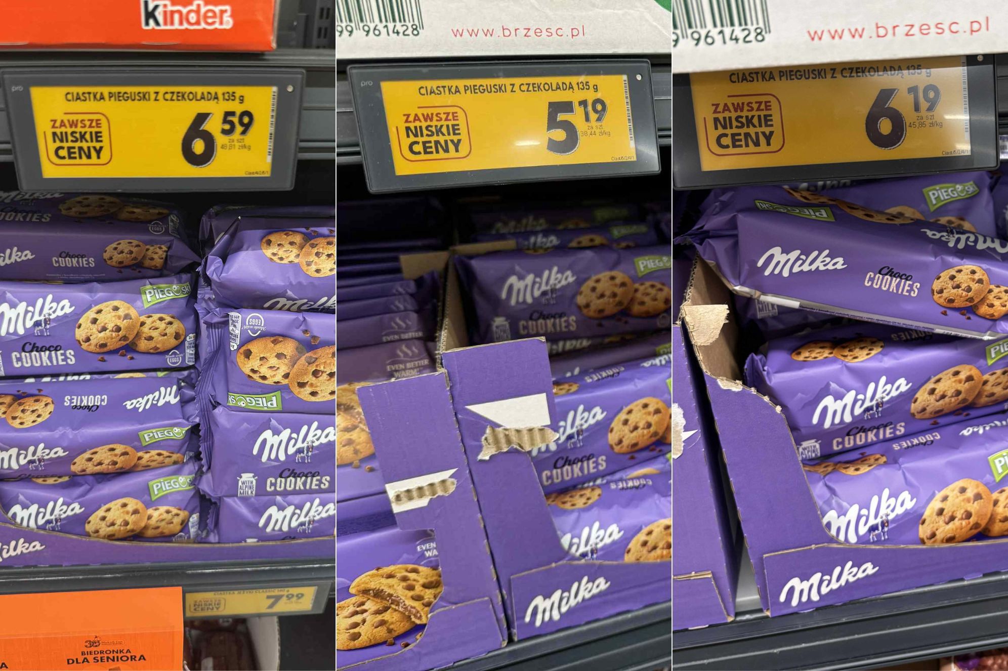 Różnica w cenie ciastek