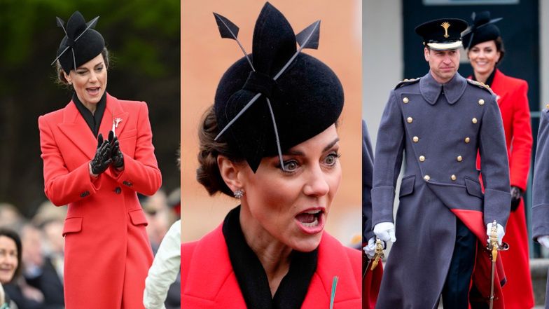 Szykowna Kate Middleton w płaszczu za 15 tysięcy towarzyszy księciu Williamowi na paradzie z okazji Dnia Świętego Dawida (ZDJĘCIA)