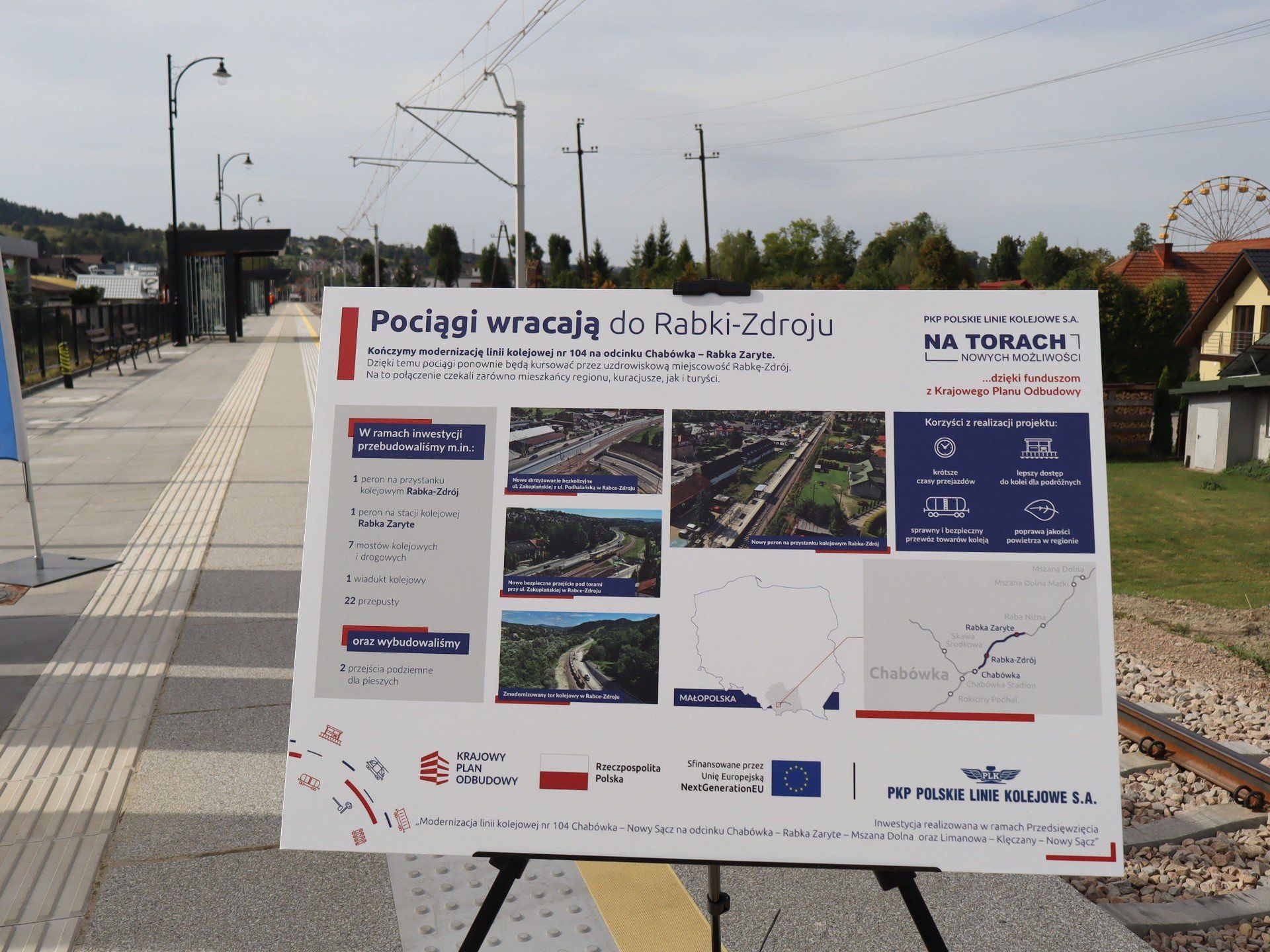 Nowe torowisko i stacja PKP w Rabce-Zdrój