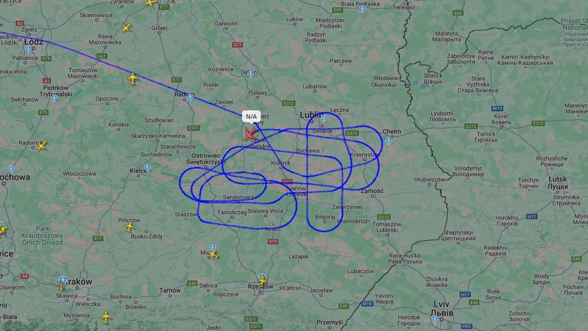 Boeing KC-135R Stratotanker latajacy nad województwem lubelskim - 25.02.2025