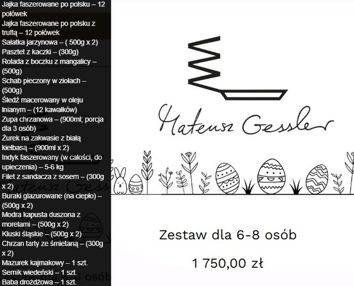 Zestaw wielkanocny od Mateusza Gesslera