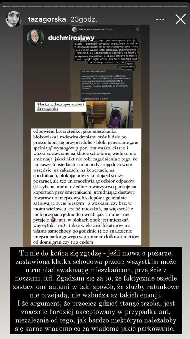 Paulina Zagórska zwraca uwagę na problem zagraconych klatek schodowych