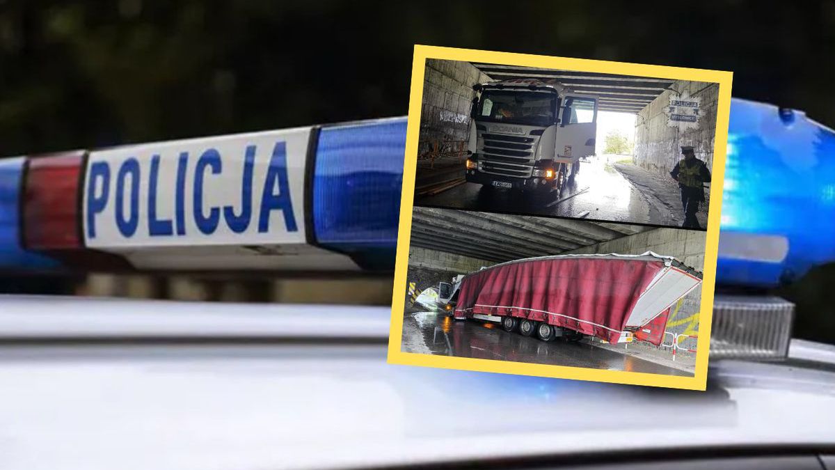 Wjechał pod wiadukt mimo zakazu. Policja ukarała kierowcę ciężar