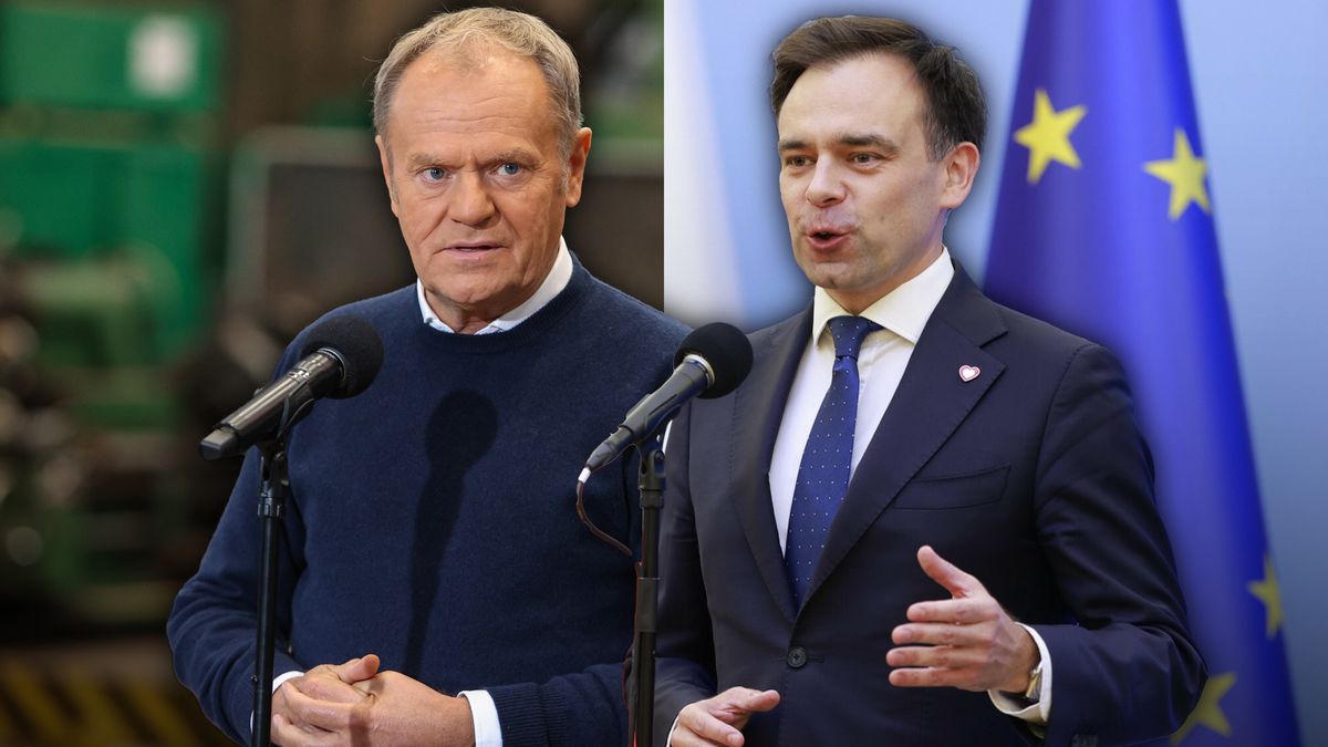 Donald Tusk i Andrzej Domański