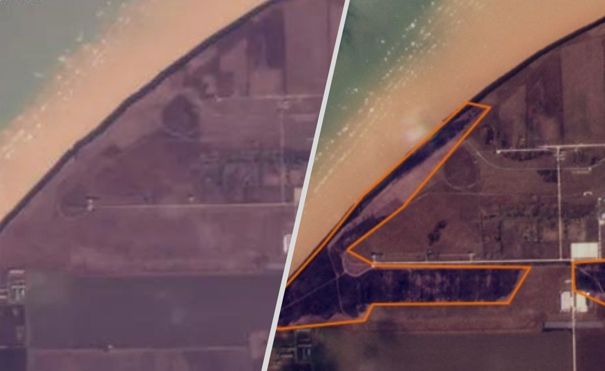 Zdjęcia satelitarne potwierdzają, że w okolicy lotniska doszło do pożaru