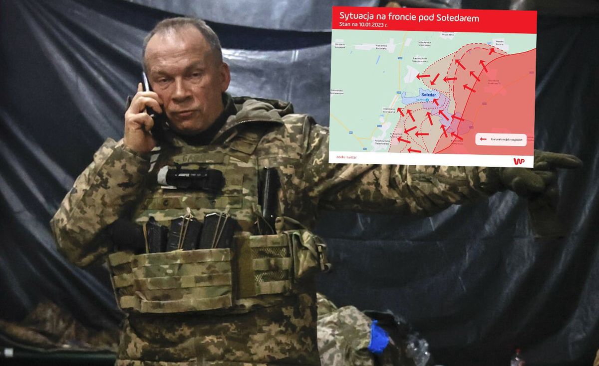 9 stycznia Bachmut odwiedził dowodzący wojskami lądowymi Ukrainy, generał pułkownik Ołeksandr Syrski