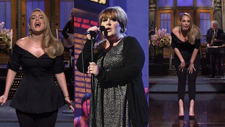 Odmieniona Adele ZACHWYCA w "Saturday Night Live": "Zapakowałam tylko POŁOWĘ siebie" (ZDJĘCIA)