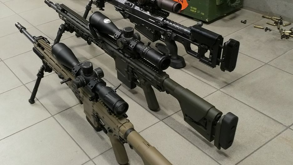 Karabiny: MWS-25, MWS-38 oraz SR-50M.