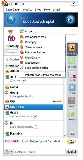 Gadu-Gadu przegięło? Reklama zamiast „zaraz wracam” 2