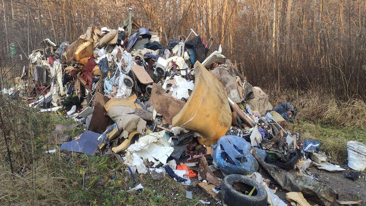 Góra śmierci w lesie na Śląsku.