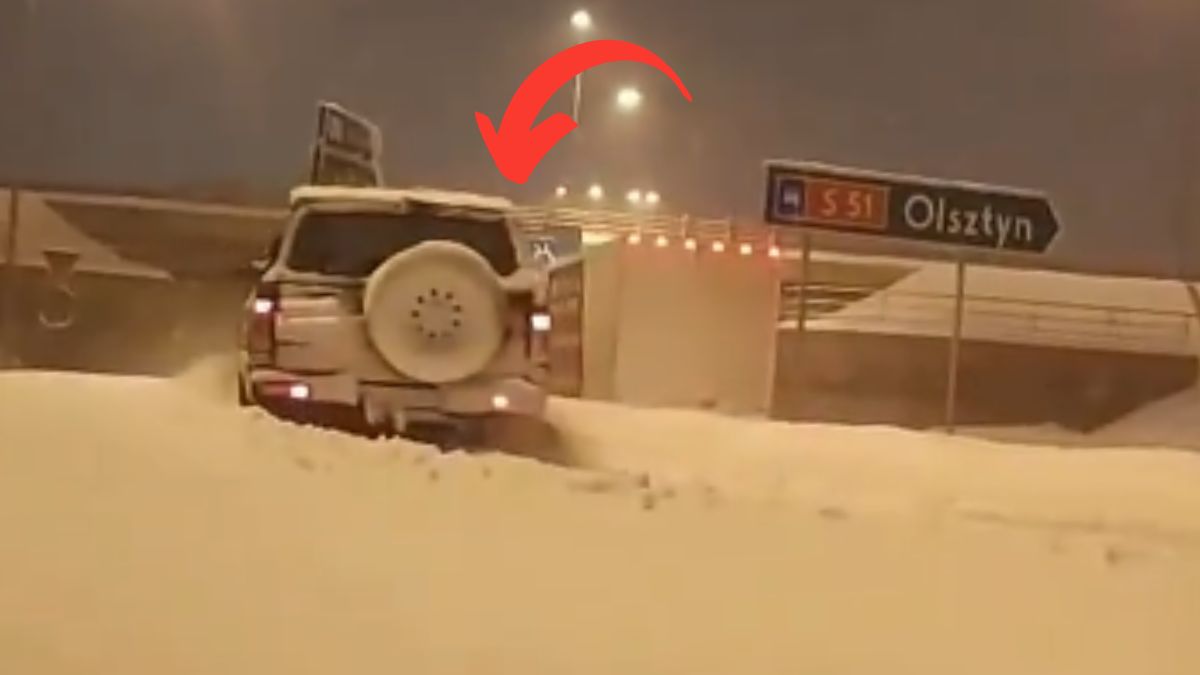 Przejechał przez środek ronda