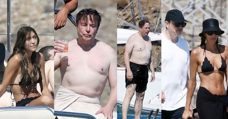 Luksusowe wczasy Elona Muska na Mykonos: opalanko na jachcie, kolorowe drinki i towarzystwo tajemniczej brunetki... (ZDJĘCIA)