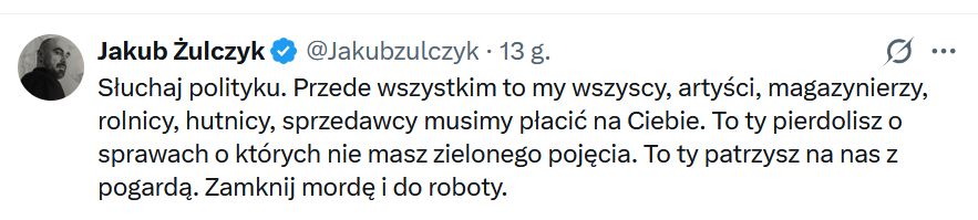 Odpowiedź Jakuba Żulczyka