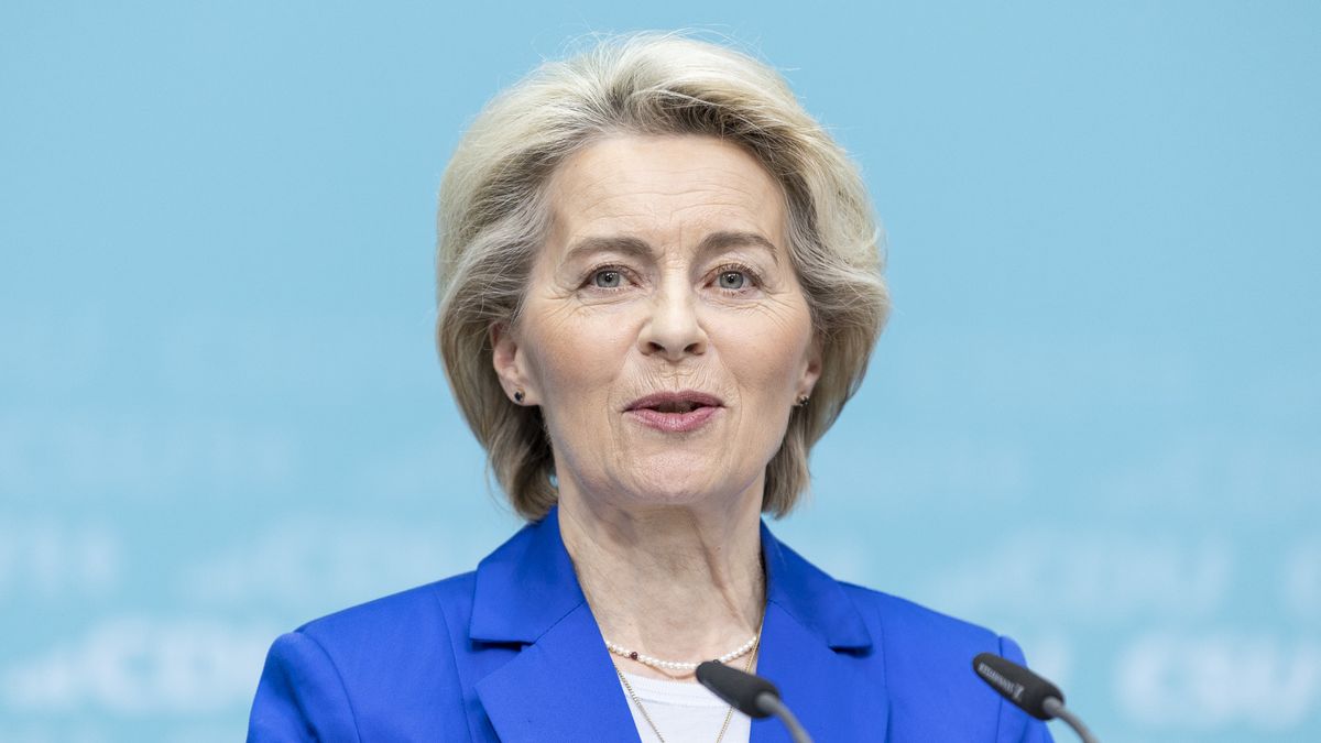 BERLIN, GERMANY - MARCH 11: European Commission President and CDU member Ursula von der Leyen speaks during a press conference after a joint meeting of the CDU and CSU, who together are Germany's Christian Democratic sister parties, at CDU headquarters on March 11, 2024 in Berlin, Germany. The CDU and CSU are endorsing von der Leyen's bid for a second term as president of the European Commission. The European Union is scheduled to hold parliamentary elections in June. (Photo by Maja Hitij/Getty Images)