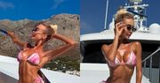 U Julii Dybowskiej bez zmian: zasiadła na pokładzie jachtu i prezentuje szczupłą sylwetkę w bikini