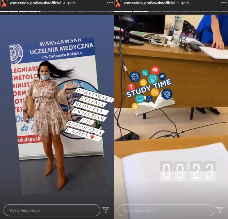 Esmerald Godlewska została studentką