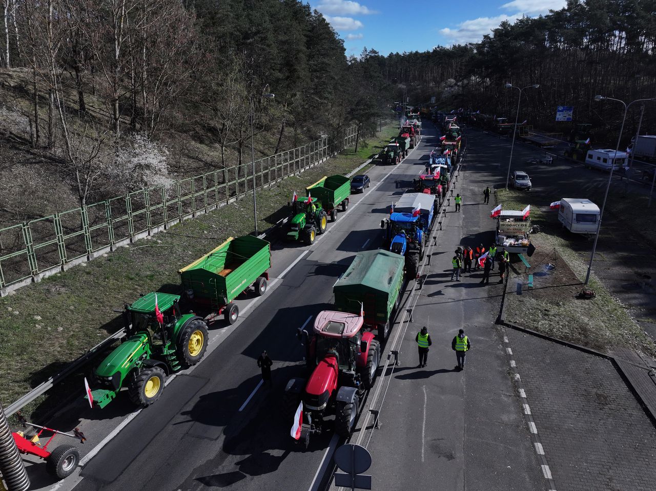 imports from Ukraine, which the farmers claim are undercutting them financially.  (Photo by Sean Gallup/Getty Images)