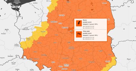 Niebezpieczna noc w Płocku i regionie. IMGW wydał ostrzeżenie przed burzami