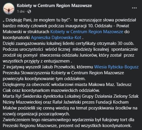 Otwarcie 10. Oddziału Kobiety w Centrum Region Mazowsze w Makowie Mazowieckim
