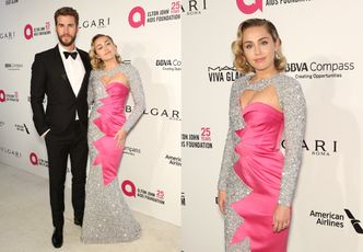 Zakochana Miley Cyrus z Liamem Hemsworthem na imprezie Eltona Johna