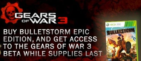 Beta Gears of War 3 wymaga płyty Bulletstorm