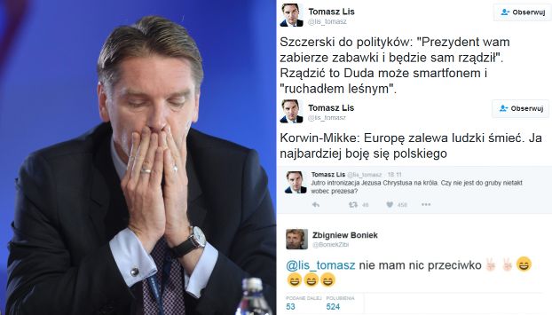 2016 rok w tweetach Tomasza Lisa