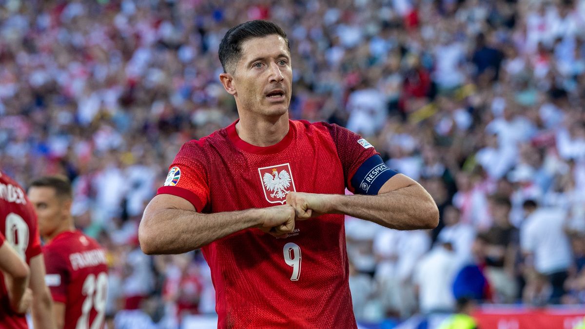 Robert Lewandowski is  playing during the UEFA Euro 2024 Group D match between France v Poland, at the  BVB Stadion Dortmund in Dortmund, Germany, on June 25, 2024. (Photo by Andrzej Iwanczuk/NurPhoto via Getty Images)