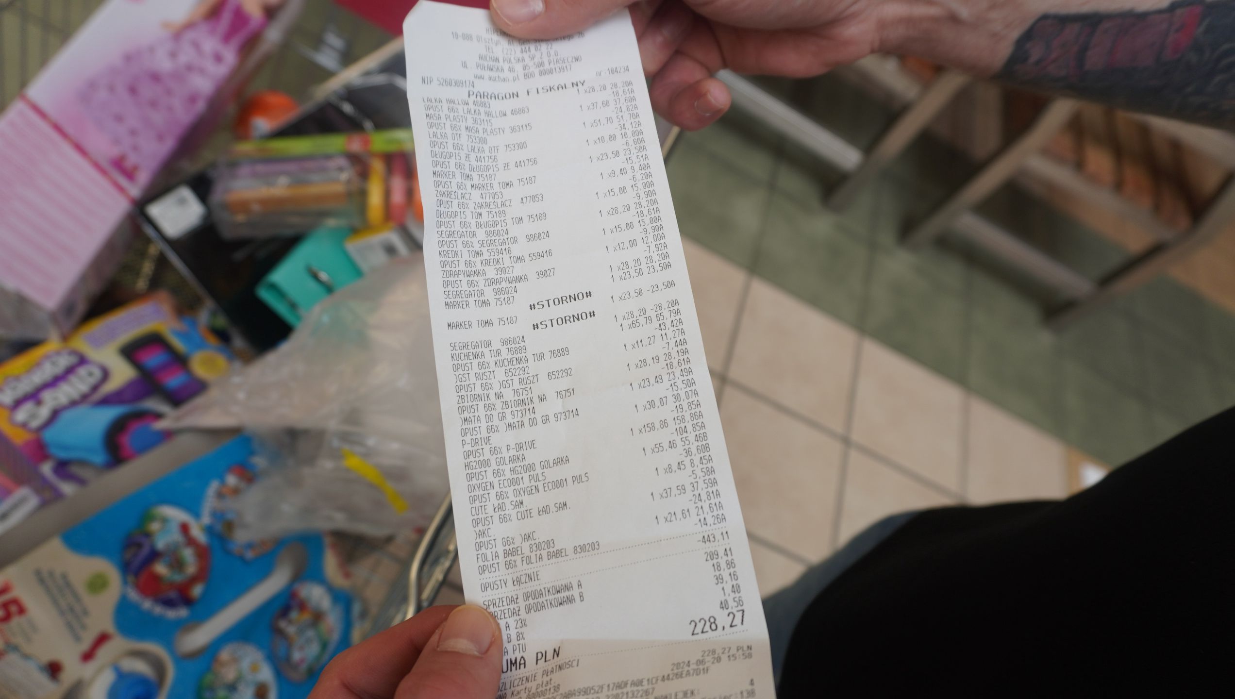 Wózek niespodzianka z Auchan
