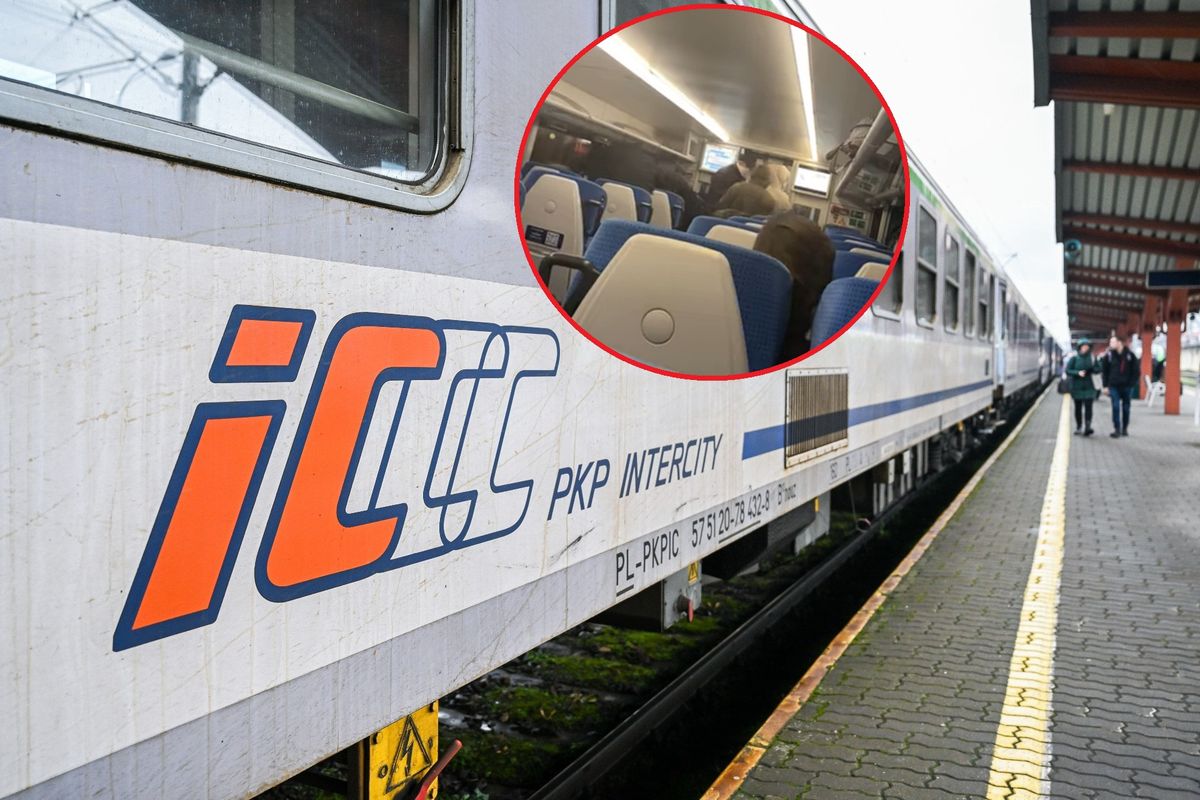  Pseudokibice zaatakowali pasażera w pociągu. Nagranie krąży w sieci