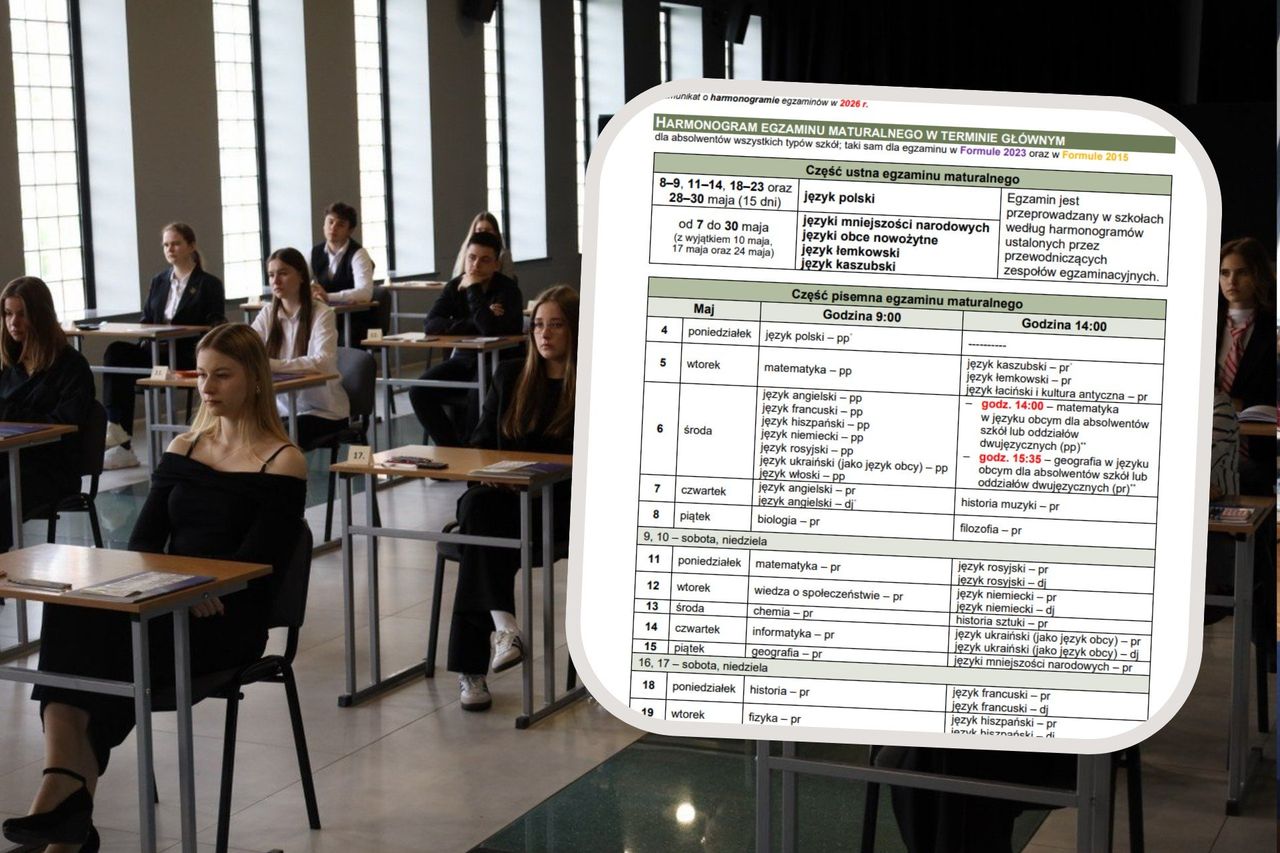 Matura 2026. Harmonogram egzaminów opublikowany przez CKE