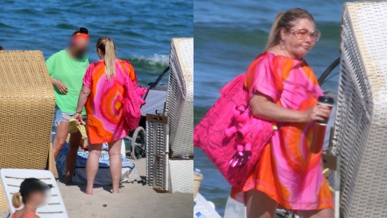 Katarzyna Niezgoda wypoczywa na plaży w Juracie
