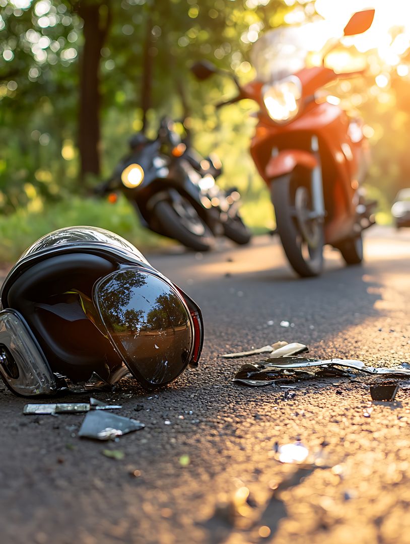 motocykl, motocyklista, wypadek motocyklowy, wypadek na drodze
