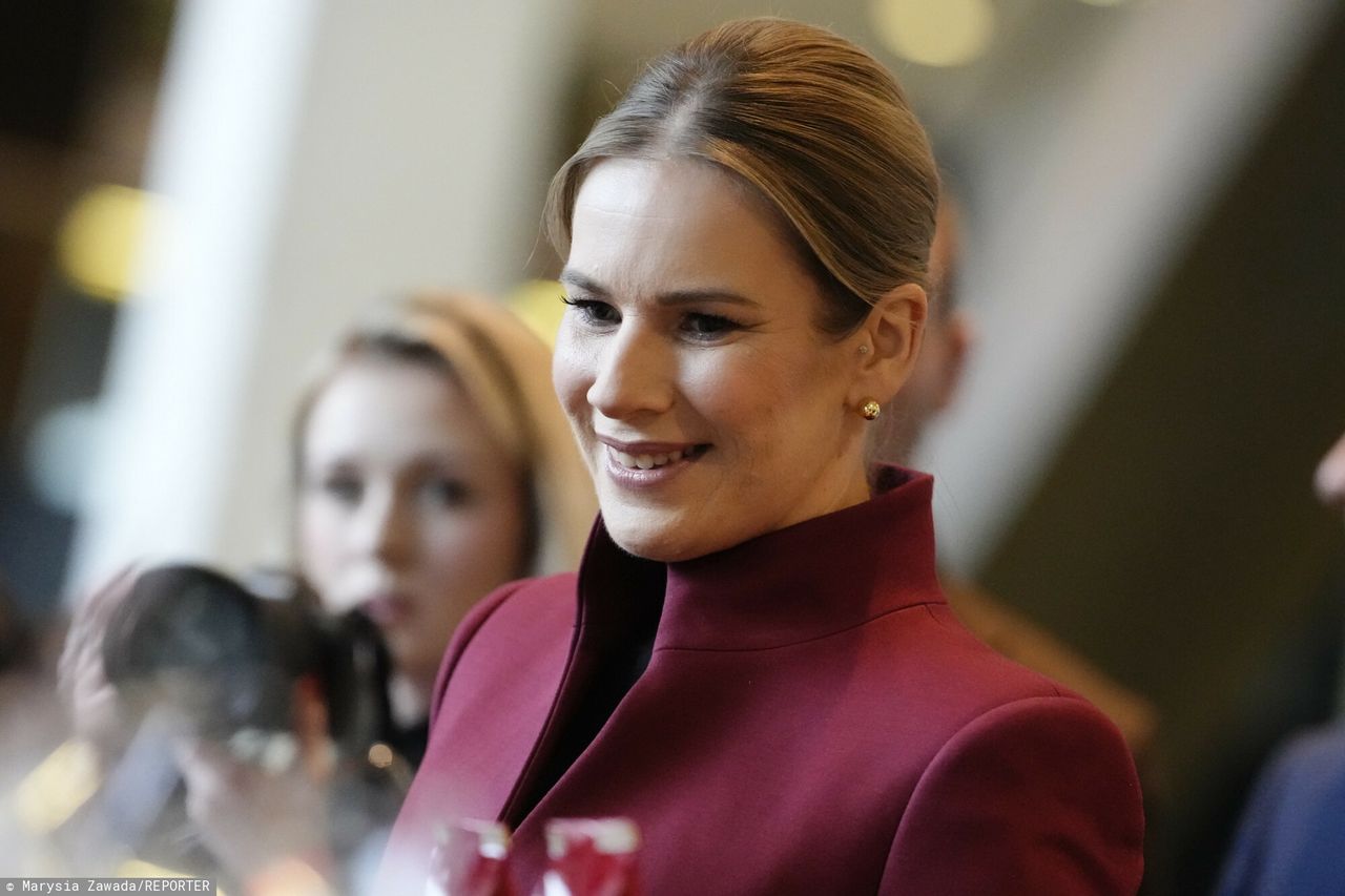 Marta Nawrocka na kiermaszu