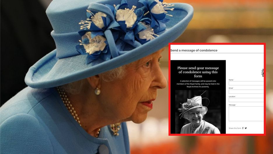 Wirtualna księga kondolencyjna  uruchomiona na stronie The Royal Family. 