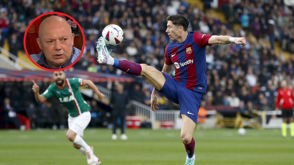 Na zdjęciu Robert Lewandowski. W "ramce" Wojciech Kowalczyk