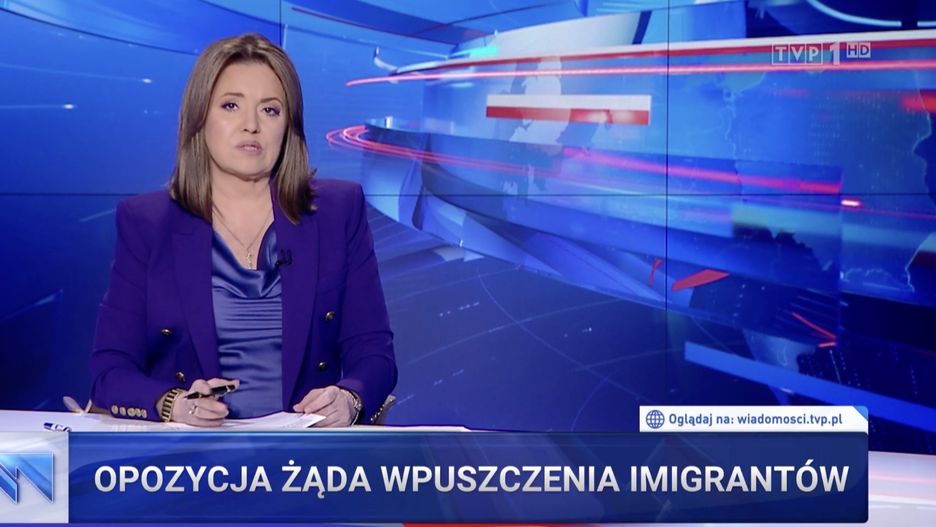 Informacja o potrzebie utworzenia centrum referencyjnego dla migrantów była przyczyną kolejnej wpadki technicznej ekipy przygotowującej "Wiadomości" TVP (TVP)