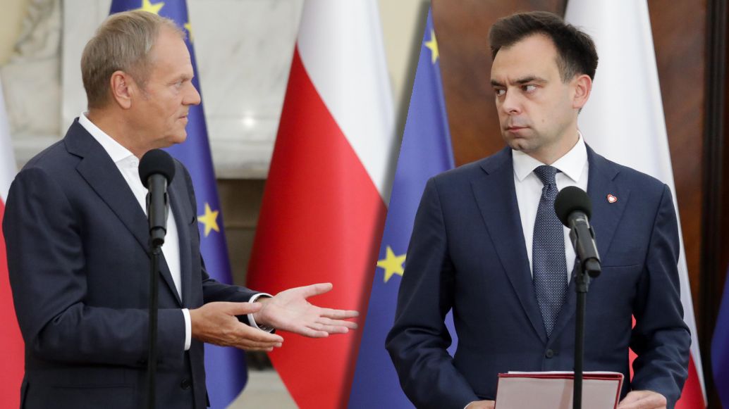 Donald Tusk i Andrzej Domański